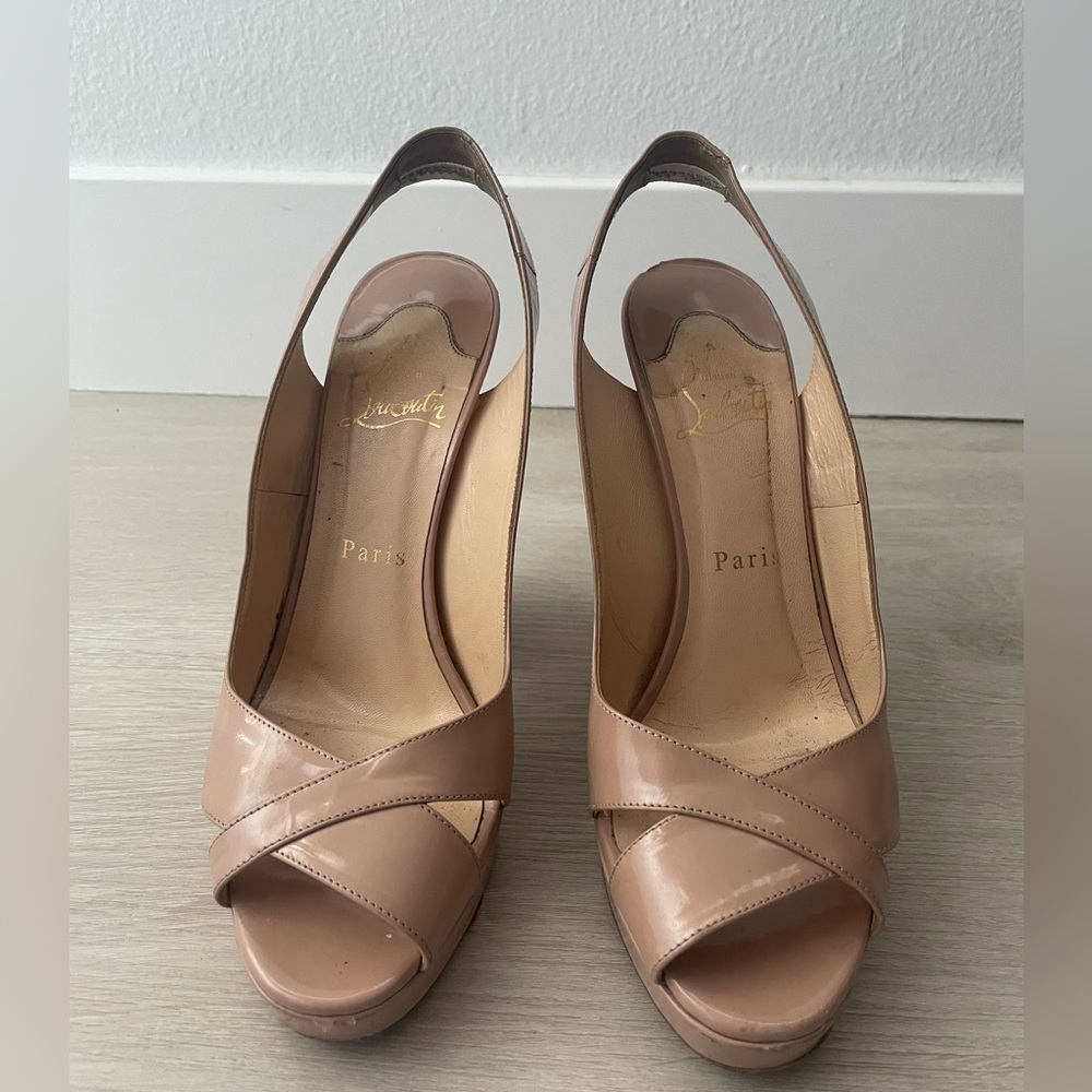 COPY - Christian Louboutin nude sandal heels, size 38